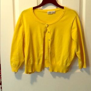 Cato 18/20w Bright Yellow Cropped Sweater